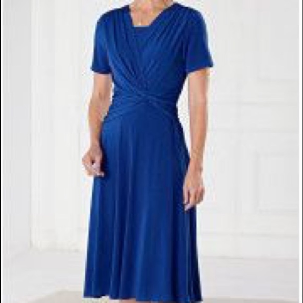 Elegant Blue Midi Dress